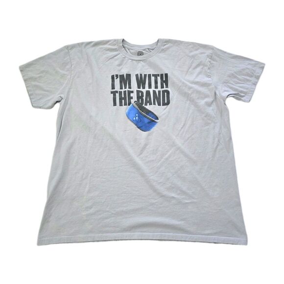 Disney Parks T Shirt Magic Band Mens Size XXL Gray 100% Cotton - Picture 1 of 7